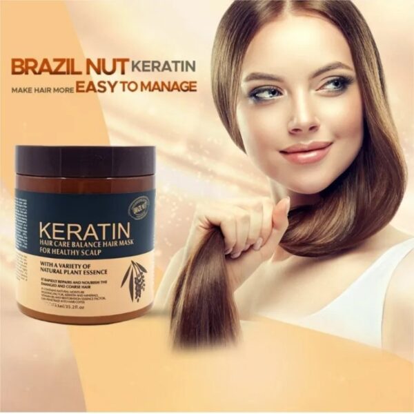 Brazil Nut Keratin Hair Mask – Nourishing Hair & Scalp Treatment | Strengthens & Smooths | 500ml - Image 4