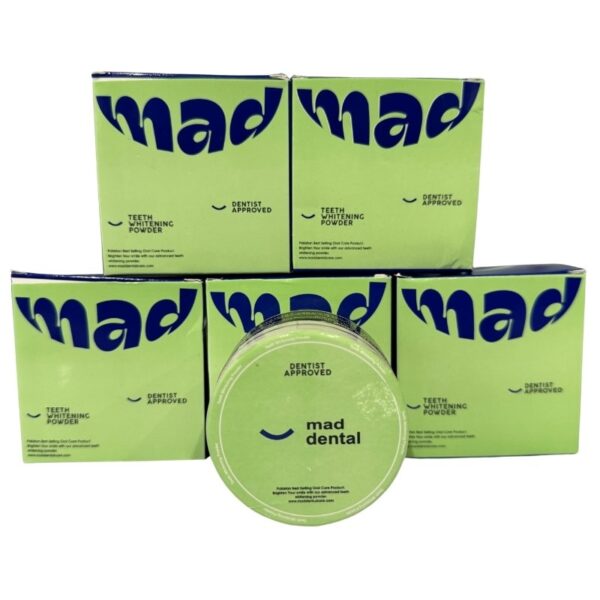 Mad Dental Care Teeth Whitening Powder – Dentist Approved | Natural Enamel-Safe Formula for Bright Smile - Image 3