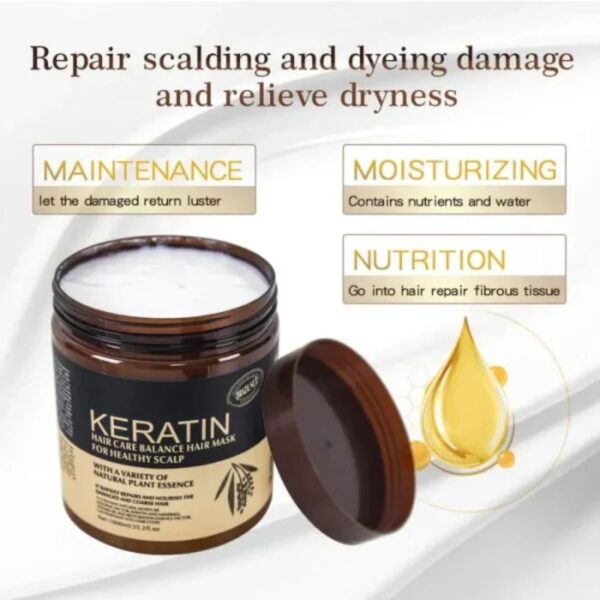 Brazil Nut Keratin Hair Mask – Nourishing Hair & Scalp Treatment | Strengthens & Smooths | 500ml - Image 3
