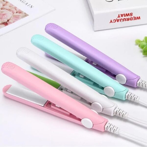 Mini Portable Ceramic Hair Straightener & Curler | Smooth, Silky, Frizz-Free Styling | Random Color - Image 4